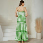 Eugenia Timeless Lapa Color Block Maxi Dress Boutique Collection
