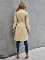 | Women’s Double Breasted Belted Trench Coat