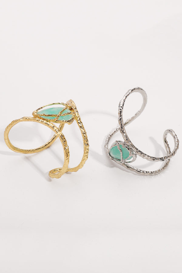 Fashionable Lava Texture Irregular Opening Bracelet