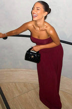 Strapless Off Shoulder Maxi Dress