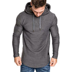 Men's Textured Solid Color High Quality Pullover Hoodies