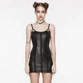 Studded Grommet Spaghetti Strap Cut Out Bodycon Mini Dress