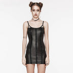 Studded Grommet Spaghetti Strap Cut Out Bodycon Mini Dress
