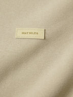 Solid Color V Neck Label Decor Oversized Hoodie