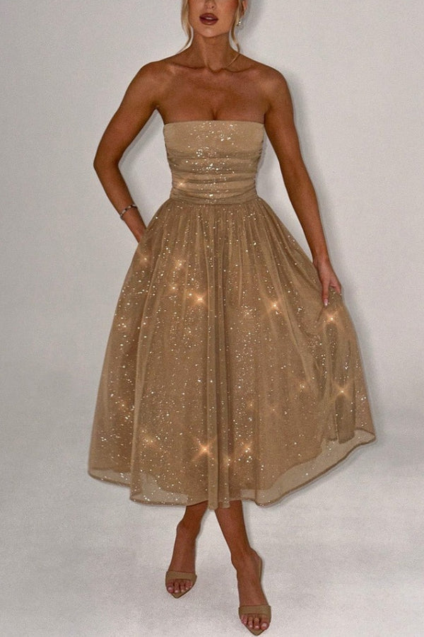 | Off Shoulder Backless Maxi Dress with Bow