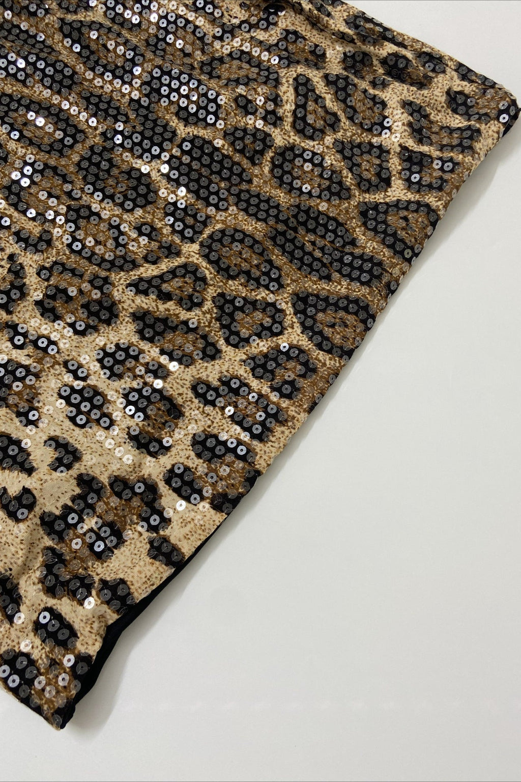 Deep V Neck Sequin Print Halter Bodycon Mini Dress