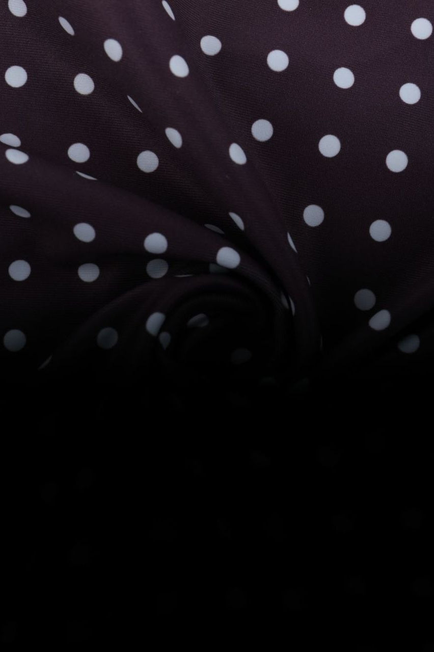 Polka Dot Square Neck Spaghetti Strap Knit Bodycon Maxi Dress