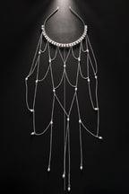 Fashionable Mesh Pearl Tassel Headband