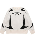 Motorcycle Print Oversized Sweaters