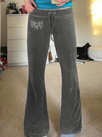 Vintage Print Straight Leg Pants