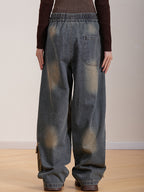 Wide leg loose straight leg Cargo Jeans