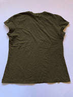 Vintage Brown Letter Print Short Sleeve Tee