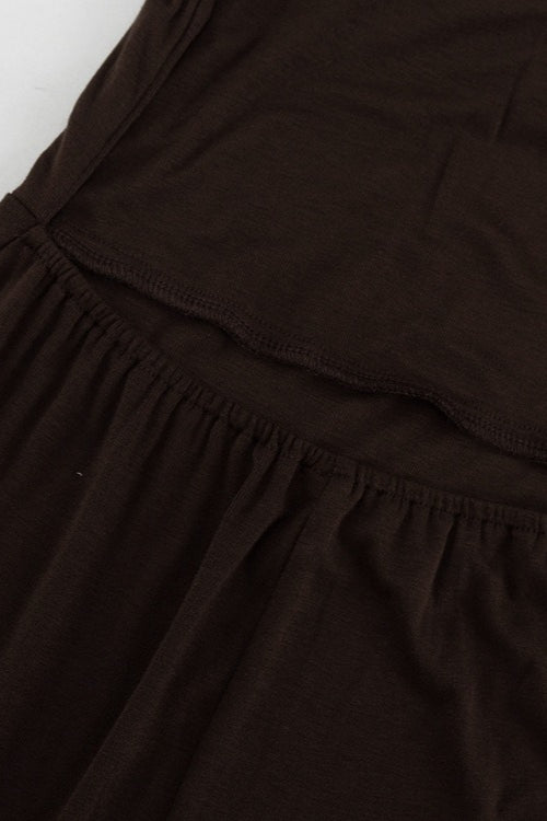 Brown Halter Backless Maxi Dress