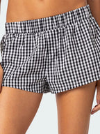 Solid color striped print Shorts
