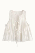 Tie Strap Sleeveless Top High Waist Skirt Set