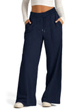 Solid Splice Drawstring Sweatpants