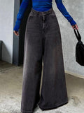 Gray Wash Loose Flare Boyfriend Jeans