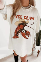 Yee Claw Graphic Round Neck Oversized T-Shirt