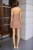 Fashion Ruched Halter Work Dress