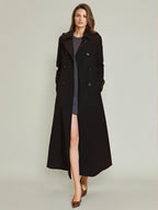 Women's Trench Coat Practical Turndown Collar Buttons Full Length Coat