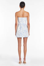 Slim Fit Tube Top Strap Floral Mini Dress