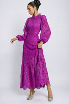 Viney Purple Cut Out Maxi Dress