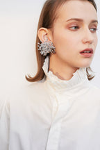 Floral Silver Earrings