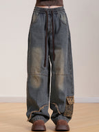 Wide leg loose straight leg Cargo Jeans