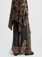 Stand-up Collar Irregular Top And Trousers Two-piece Set