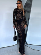 Liber Autumn Women's Lace Lace Maxi Dresses