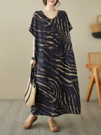 Beautiful Soul Polyester Round Neck Kaftan Dress