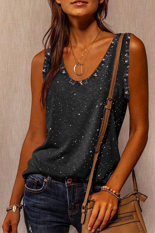 Solid Loose Bottoming Tank Top