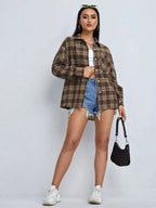 Plaid Oversize Coat Shirts