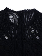 Short Sleeve Trim Lace Belts Mini&Short Dresses