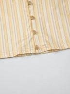 Retro Buttons Stripes Sexy Shirts