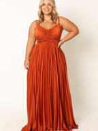 Camisoles Green Formal Dress Crimp Maxi Dresses