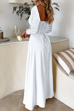 Solid Long Sleeve Party Dress