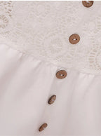 Lace V-Neck Ruffle Mini Dress