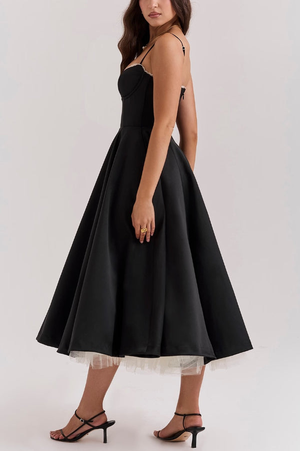 | Strapless V-neck Sleeveless Maxi Dress