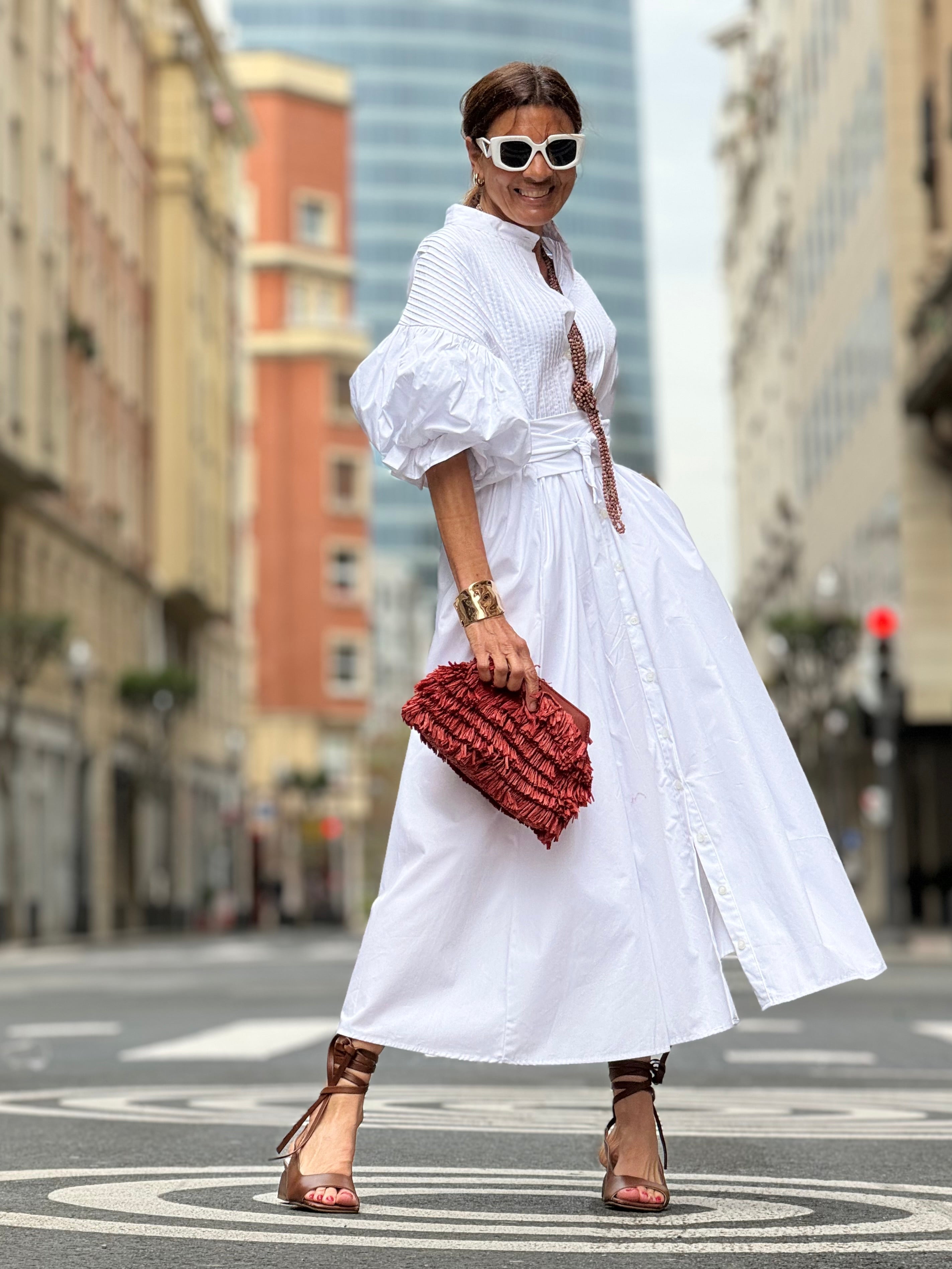 Vera Minimalist White Dress Everyday Luxe Edit