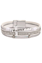 Bohemian Cross Diamond Magnetic Clasp Bracelet