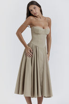 Samaria French Navy Corset Sundress