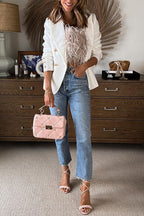 Strapless Faux Feather Crop Top