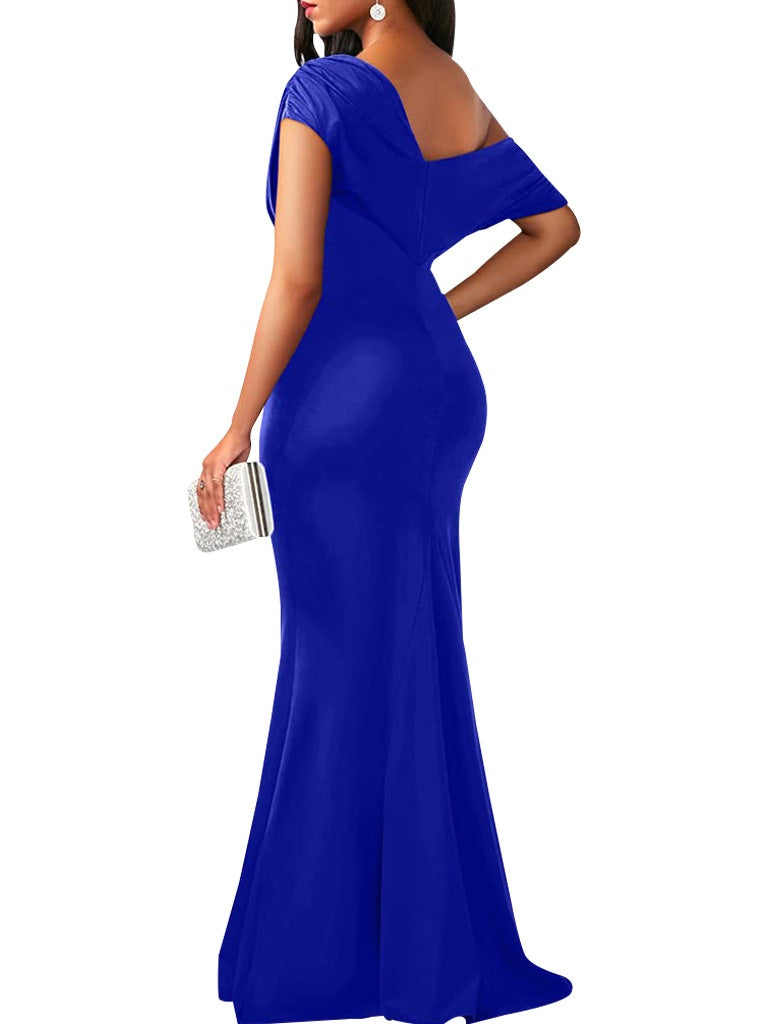Sleeveless Off-shoulder Bodycon Long Dress