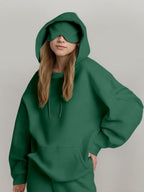 Pocket Solid Color Hoodies