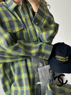 Plaid Oversize Coat Shirts