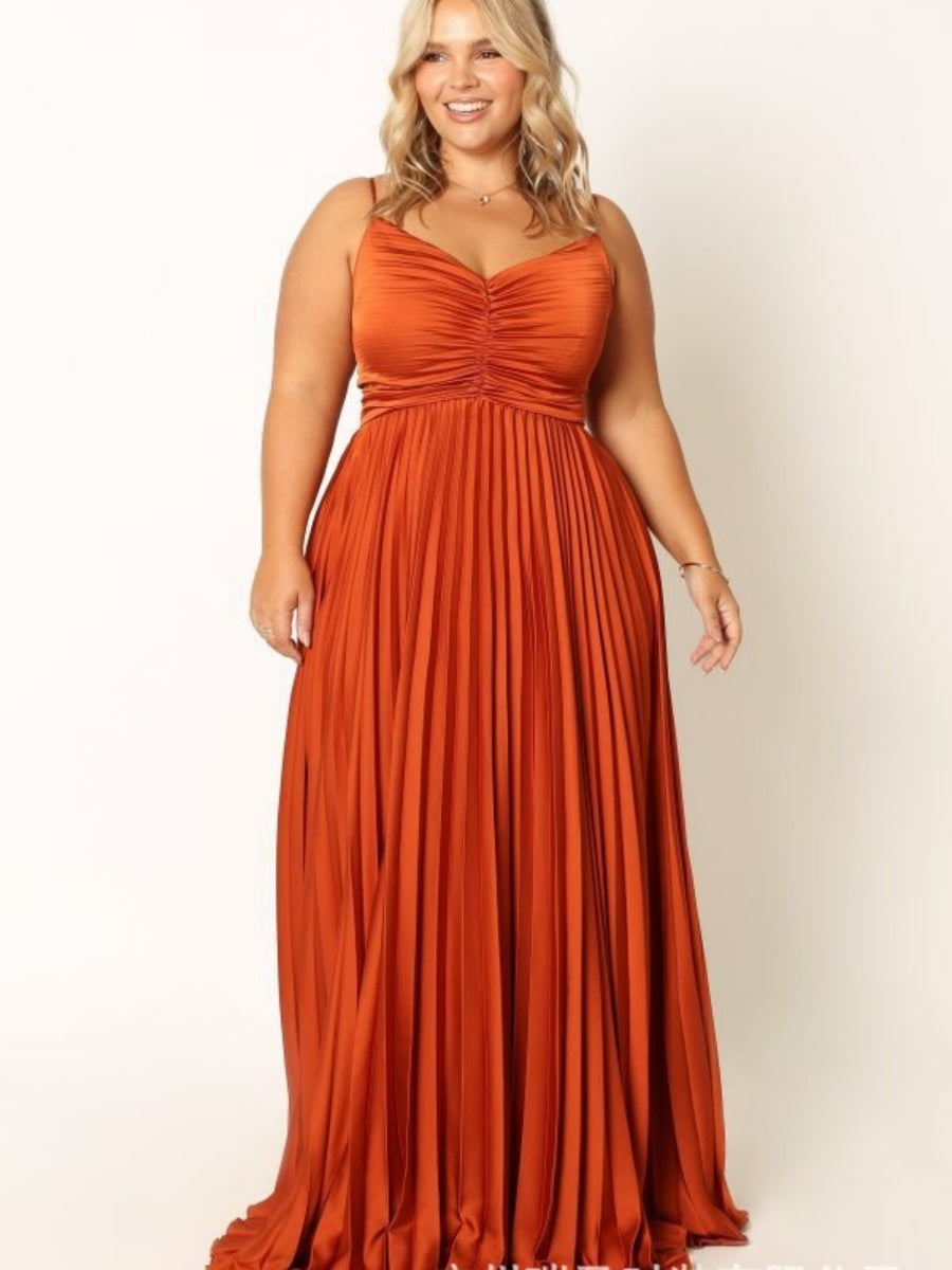 Camisoles Green Formal Dress Crimp Maxi Dresses