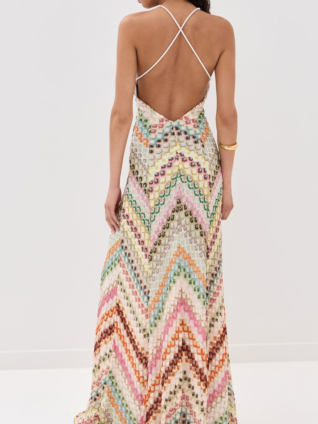 Colorful Crochet Lace Camisole Maxi Dress