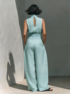 Cotton And Linen Sleeveless Trousers Casual Two-piece Set