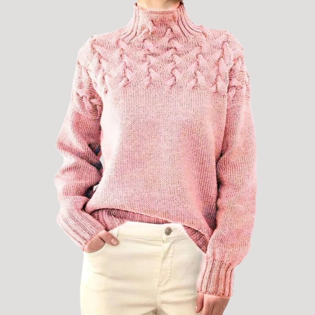 | Women's Cable High-Neck Sweater